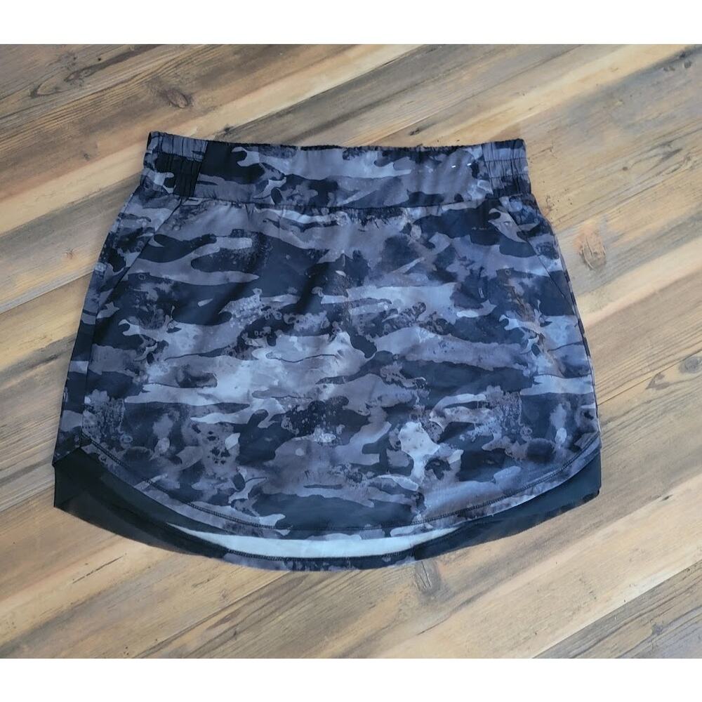 RBX Camo Women’s Tulip Hem Skort Black and Gray-Size Medium